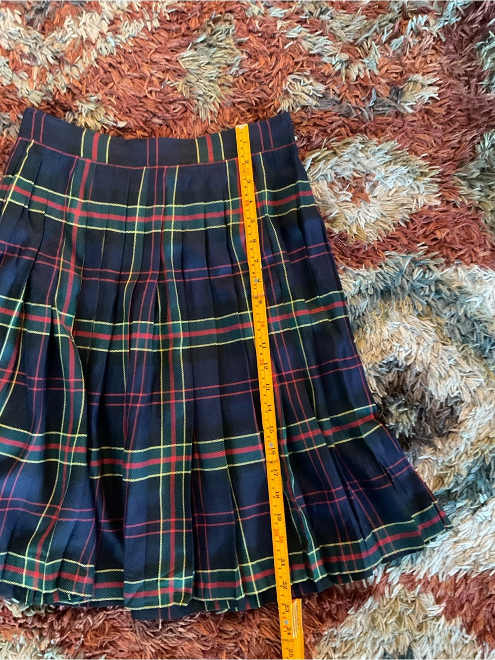 Vintage Amanda Smith Tartan Plaid Pleated Midi Skirt Dark Academia - Picture 6 of 6